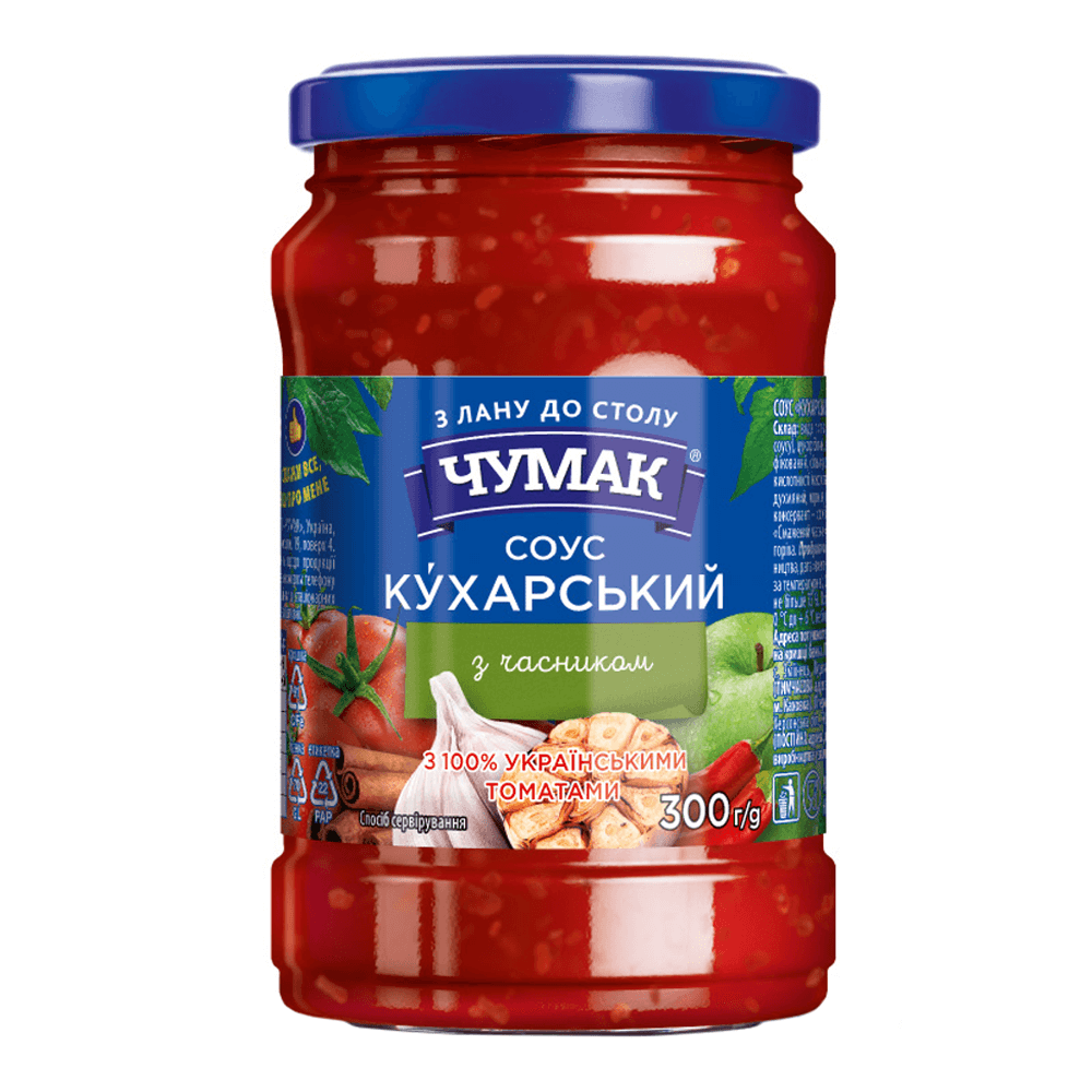 Соус Кухарский с чесноком – Стекло – 10,58 унций (300 г)